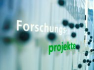 Text "Forschungsprojekte" vor verschwommenem Hintergrund.