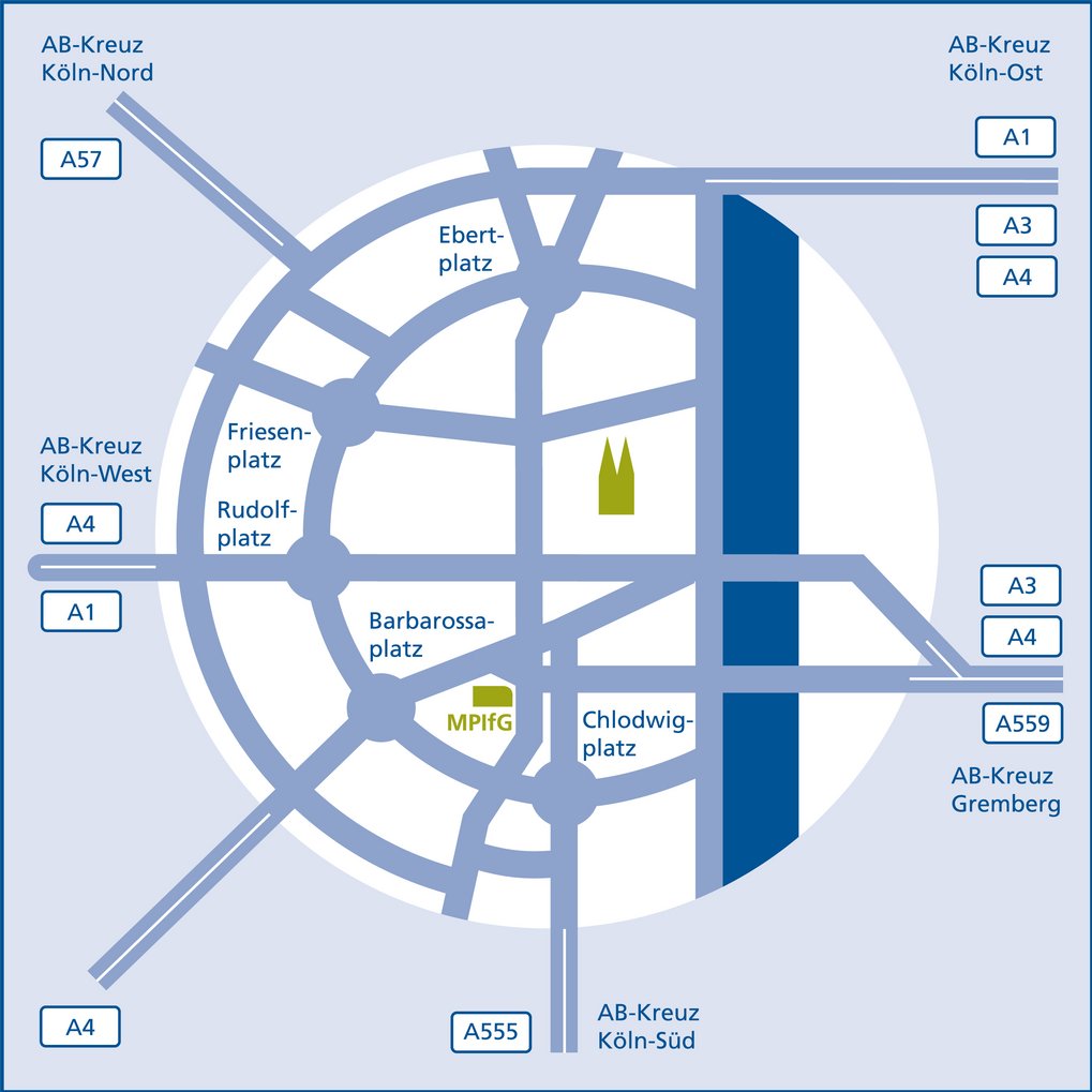 Overview map of Cologne