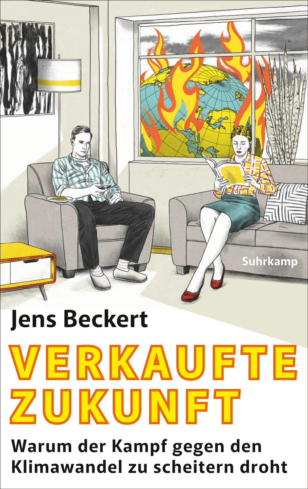 Das Bild zeigt das Buchcover zu Jens Beckerts "Verkaufte Zukunft: Warum der Kampf gegen den Klimawandel zu scheitern droht".