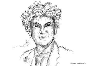 Lucio Baccaro ist Direktor am Max-Planck-Institut für Gesellschaftsforschung in Köln und befasst sich unter anderem mit internationaler politischer Ökonomie. Gezeichnetes Portrait von Lucio Baccaro