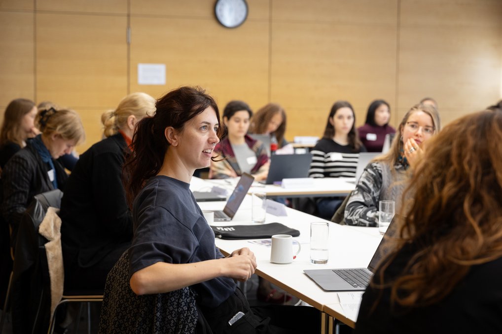 Teilnehmerin bei einem Workshop
