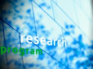Text “Research program” against a blurred background.