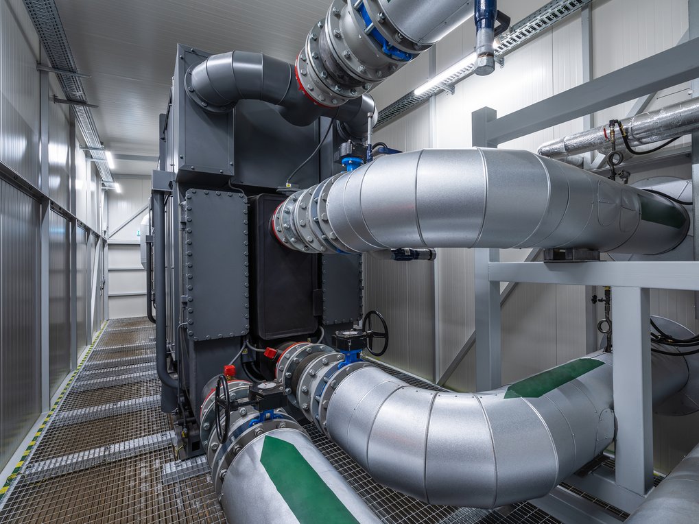 Lithium bromide absorption heat pump in a biofuel power plant. Credit: istock/imantsu