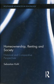 The book cover shows “Homeownership, Renting and Society” by Sebastian Kohl, part of the Routledge series Advances in Sociology.