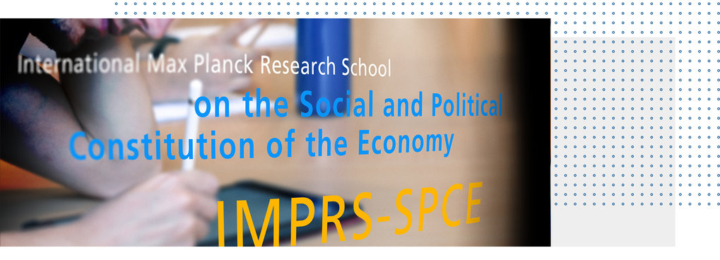 Illustrative image, International Max Planck Research School on the Social and Political Constitution of the Economy, IMPRS-SPCE, in the foreground, person writing in the background