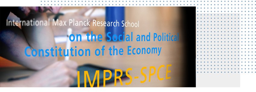 Dissertation Projects Illustrative image, International Max Planck Research School on the Social and Political Constitution of the Economy, IMPRS-SPCE, in the foreground, person writing in the background